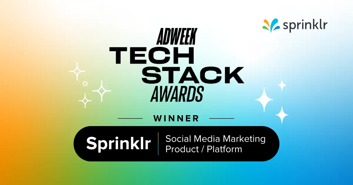 Sprinklr Wins ADWEEK Tech Stack Award for Best Social Media Marketing Platform