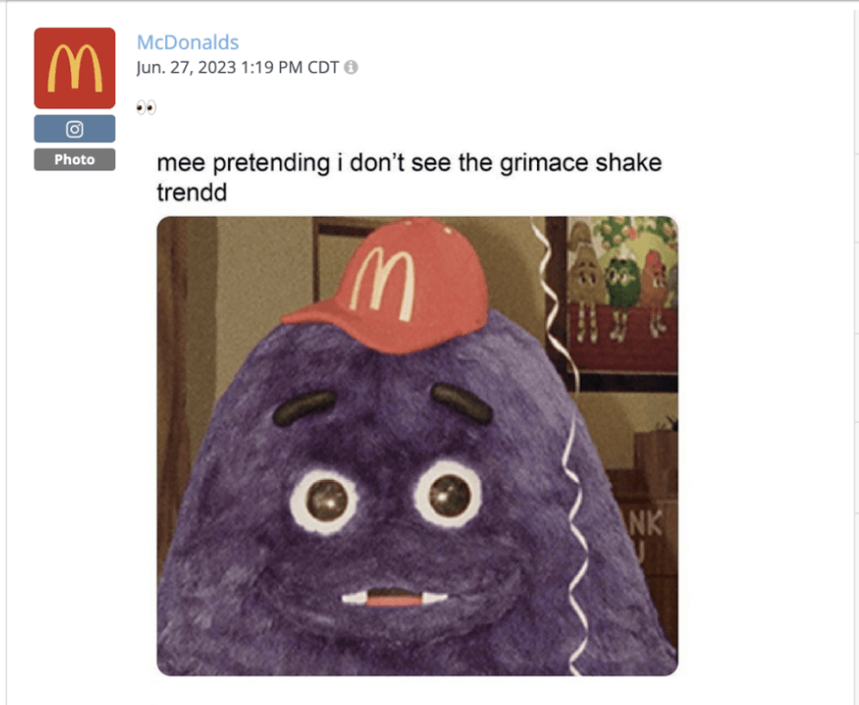 McDonald's “Grimace’s Birthday” campaign