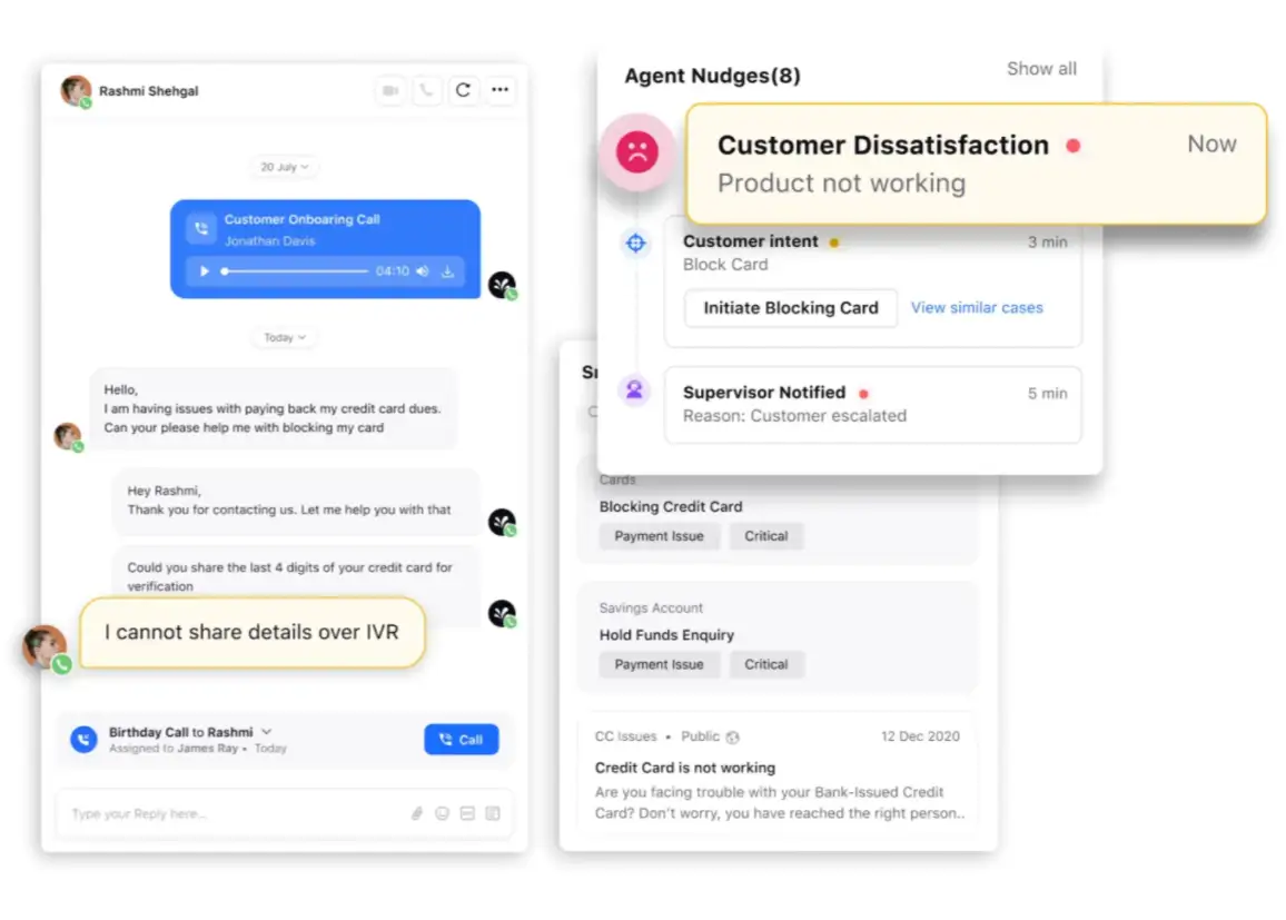 Real-time customer sentiment detection and notification to supervisors with Sprinklr Service