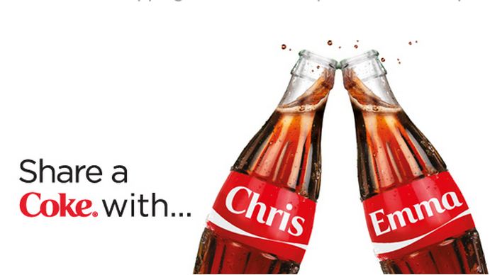 A Share a Coke promo by Coca-Cola