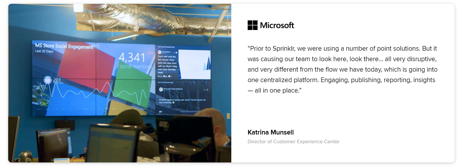 Microsoft uses Sprinklr's omnichannel customer experience solution