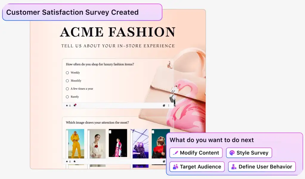 No code, effortless survey creation with Sprinklr Surveys