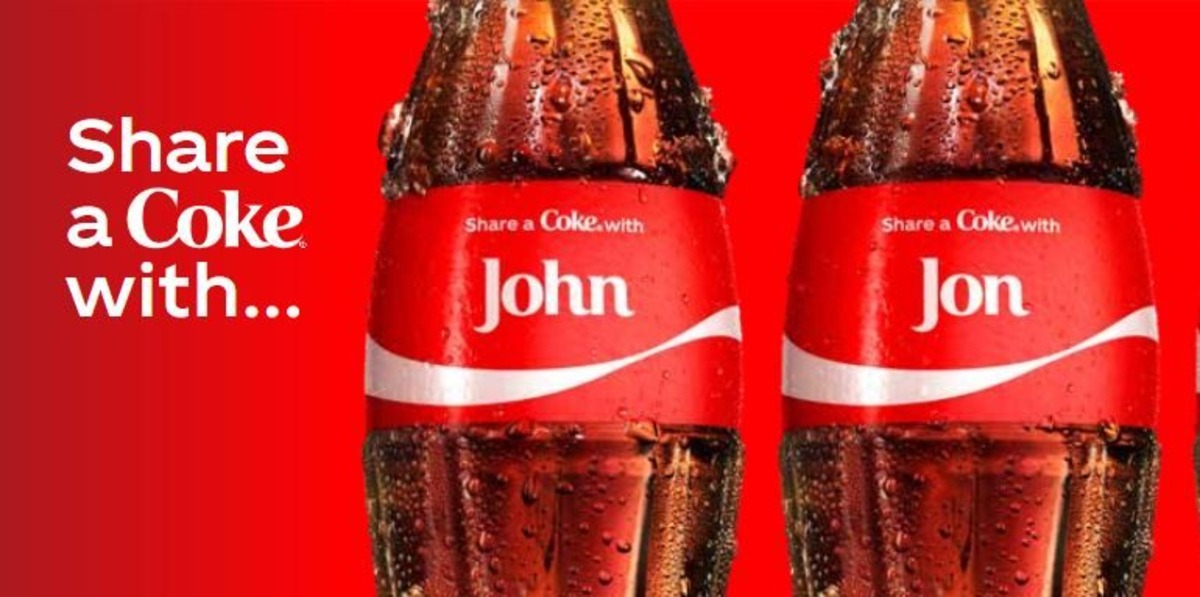 Share a coke campaign initiative by Coca-Cola