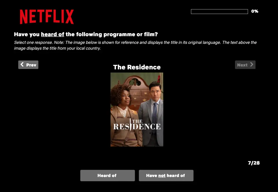 Netflix collecting user feedback to understand their preferences for better title recommendation
