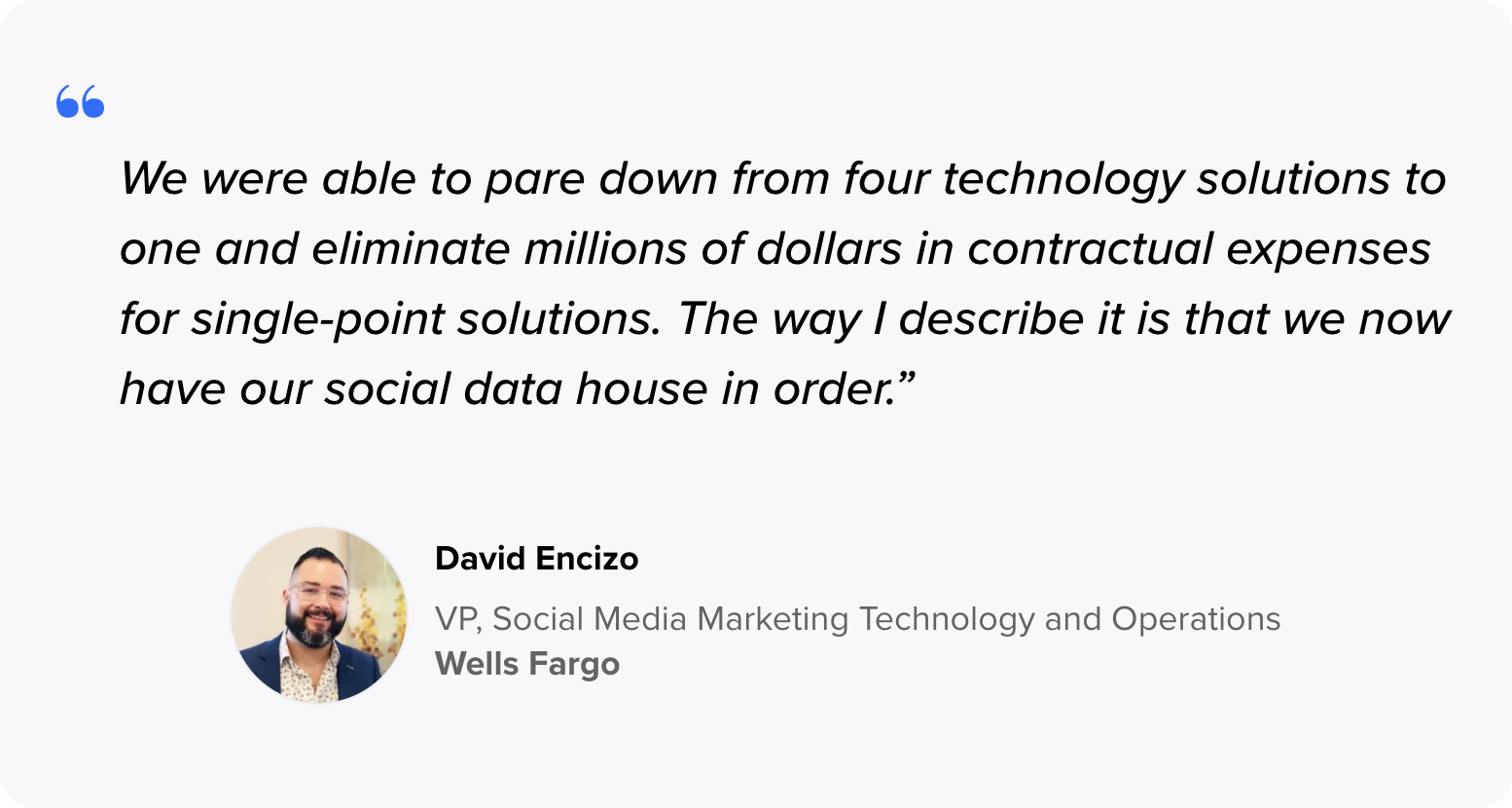 David Encizo (VP, Wells Fargo) about Sprinklr's automation & omnichannel capabilities