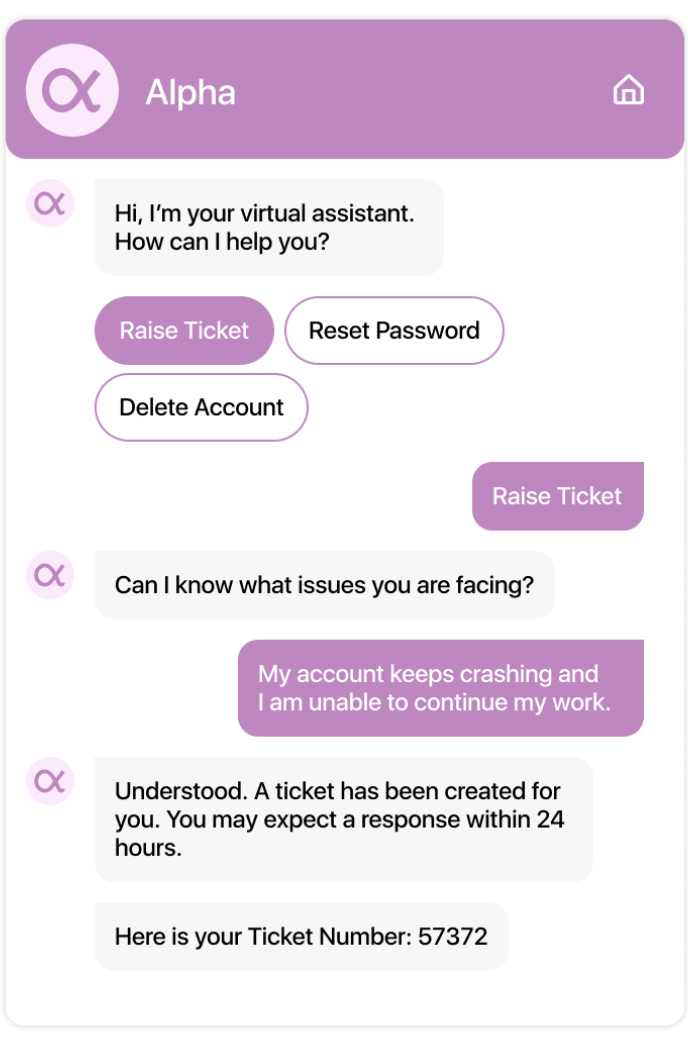  A customer support bot by Wotnot's conversational AI platform