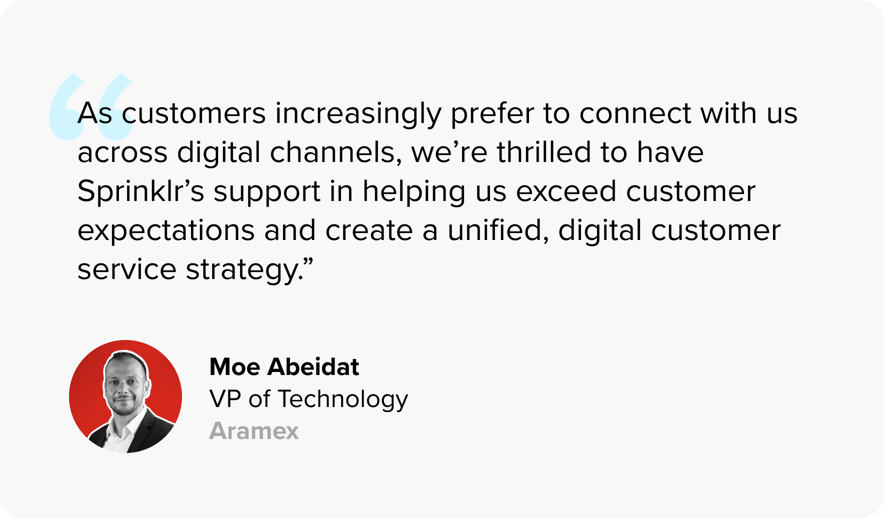 Moi Abeidat Customer quote