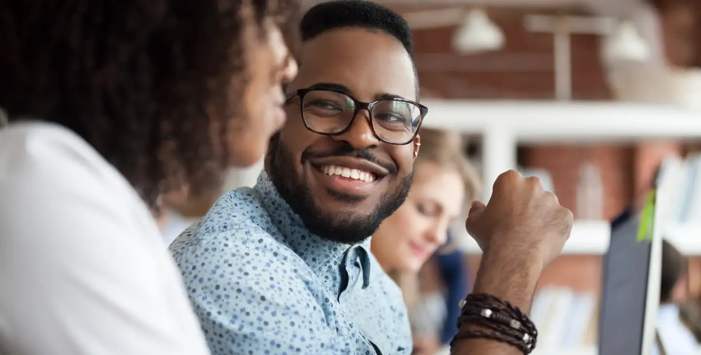 A man smiling