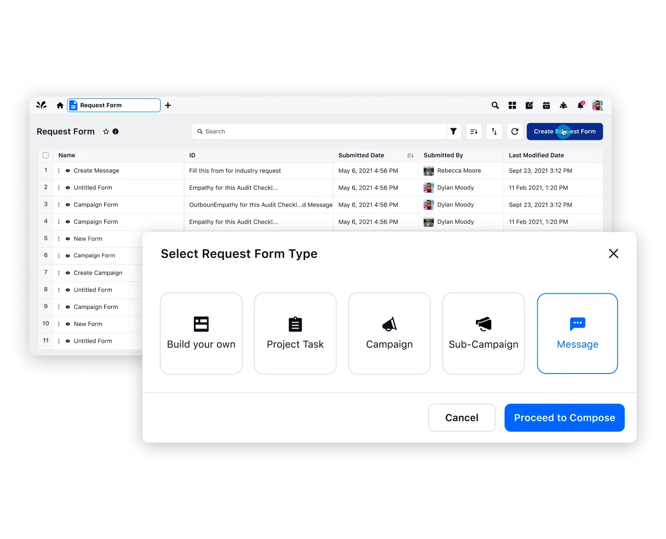 Simplify intake with Request Forms