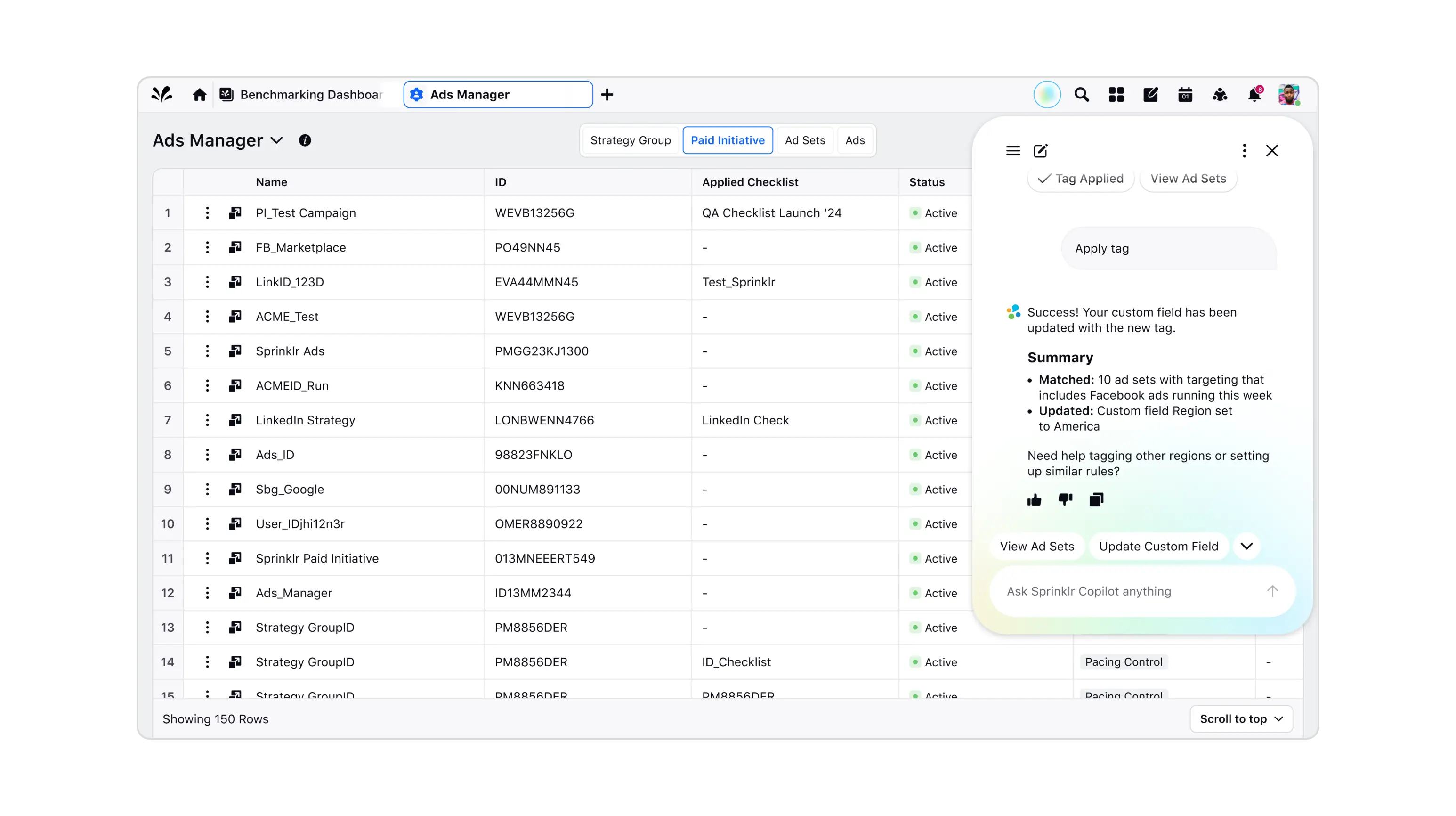 Sprinklr Copilot for Ads