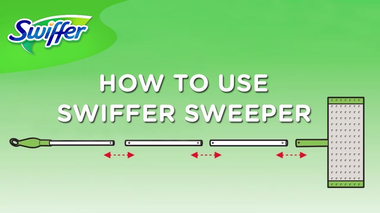 How to Use Swiffer Sweeper title on green background