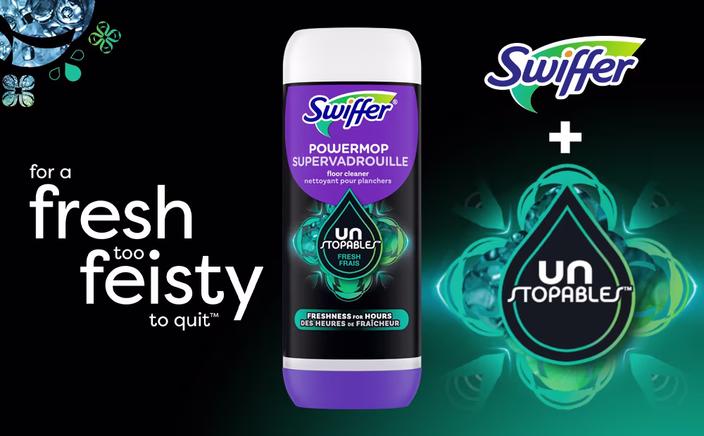 Swiffer® PowerMop Floor Cleaning Solution with Unstopables Fresh Scent - for a fresh too feisty to quit
