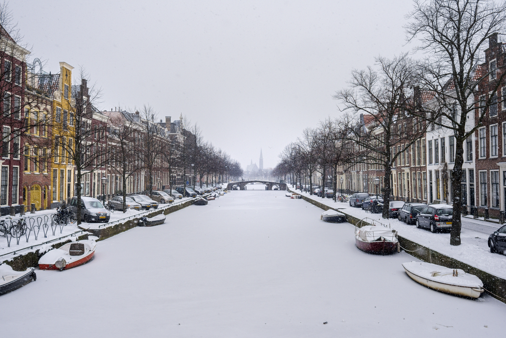Amsterdam in the snow
