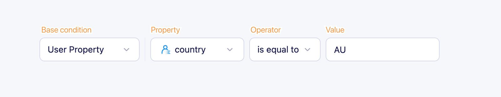 User property condition