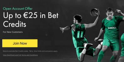 bet365 Offer for new customers - Up to €25 in Bet Credits- Sports