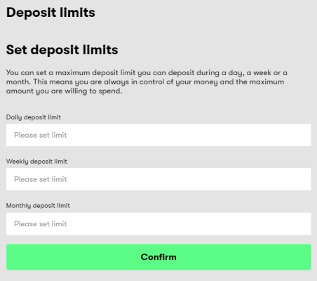 10bet Deposit Limits