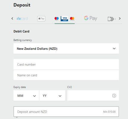 bet365 new zealand deposit options
