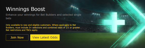 Up to 25% Winnings Boost
