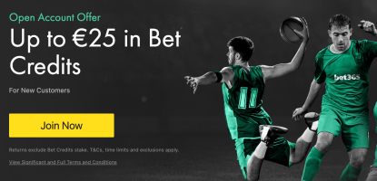 Bet365 New offer to customers - up to €25 in Bet credits - Macedonia - Sport