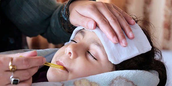 Child's fever is under measuring