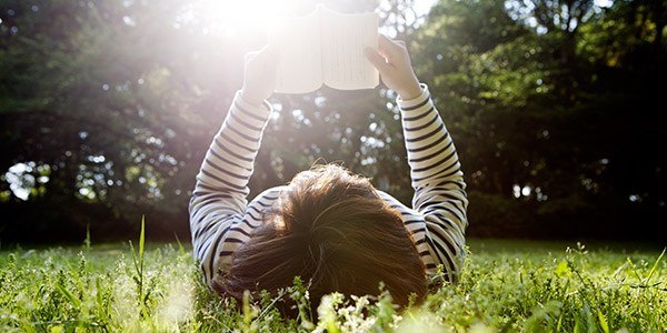 A person is reading a book