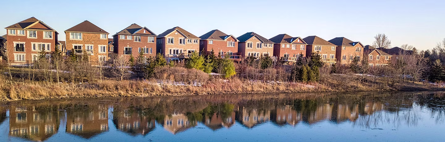 lake and houses Richmond Hill, ON, Canada