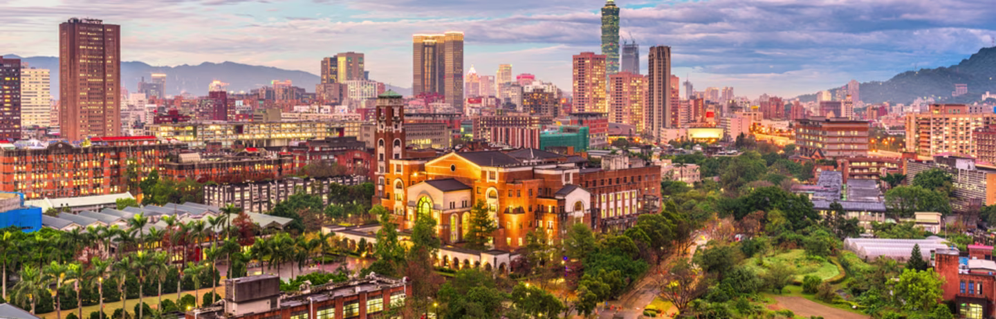 Taipei, Taiwan skyline.