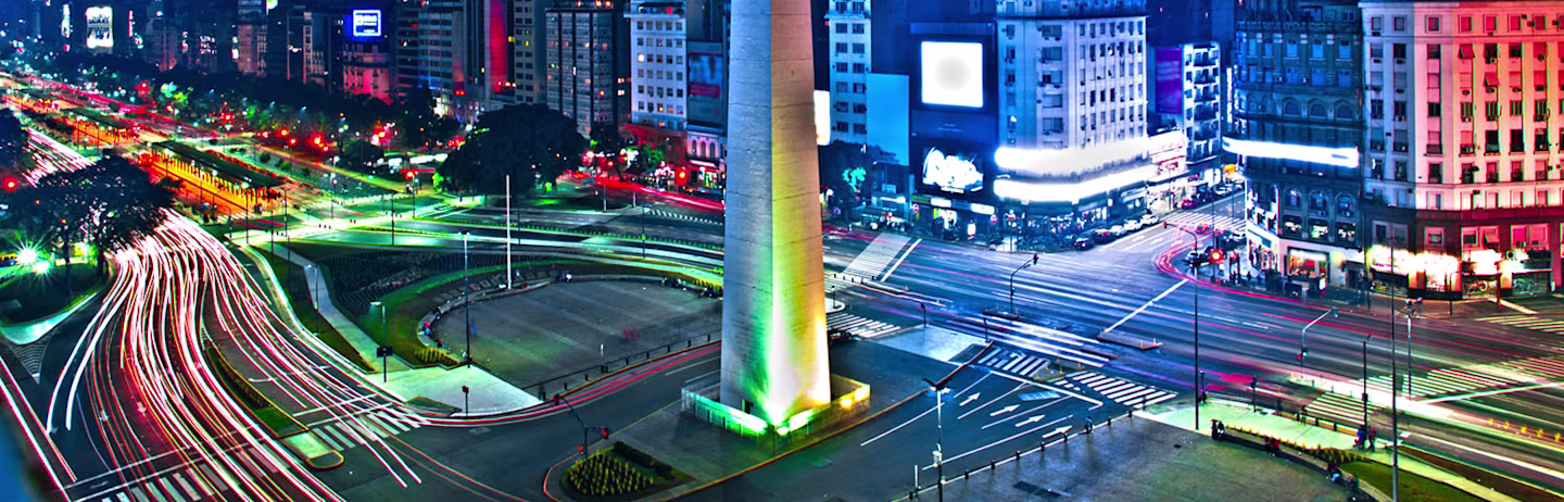 Night view of Buenos Aires in Argentina