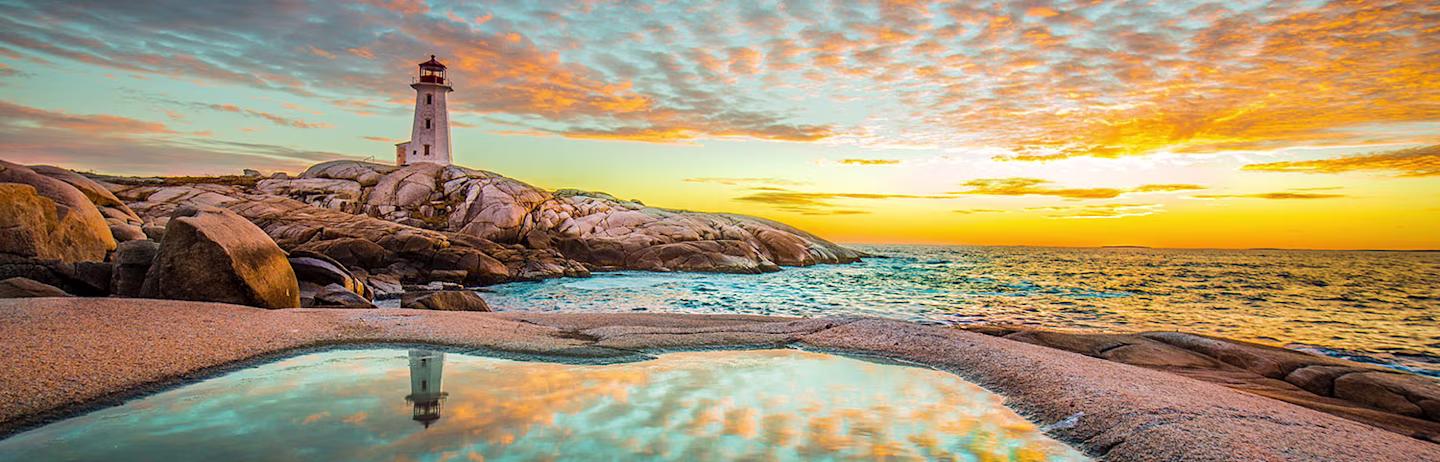 Lighthouse on the shore near Halifax NS - Canada