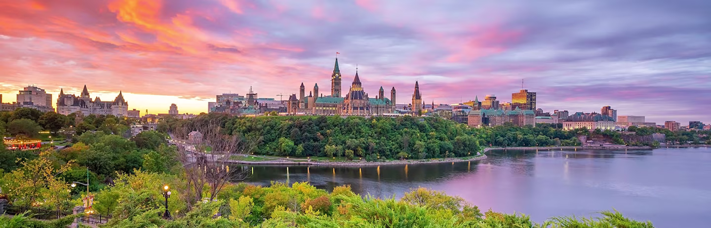Pink skies over Ottawa, ON  Canada