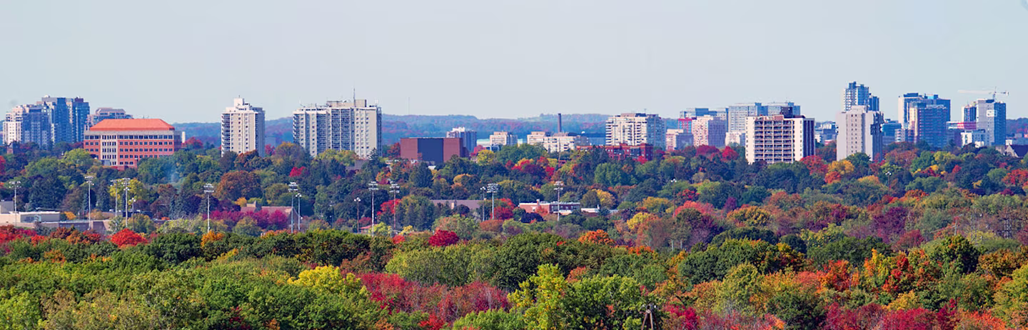 Overhead image of Kitchener Ontario, Canada