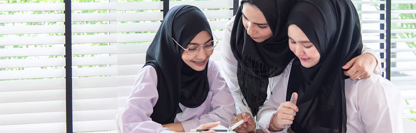 Female IELTS test takers prepare for IELTS test