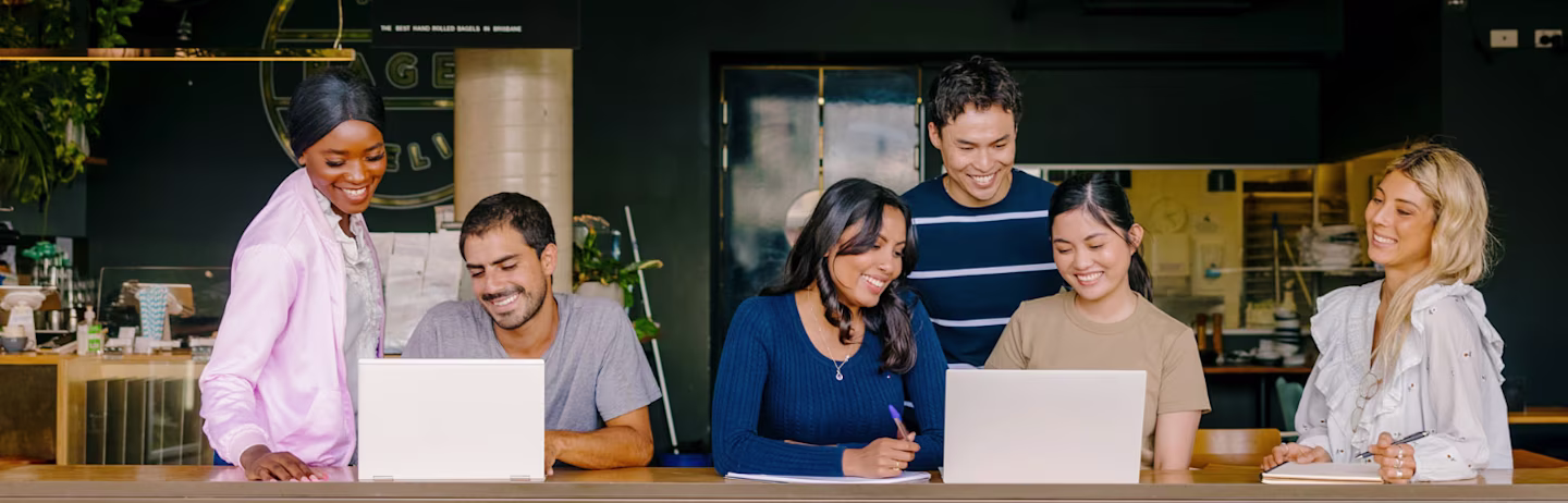 A group of IELTS students discussing about the migration opportunities.