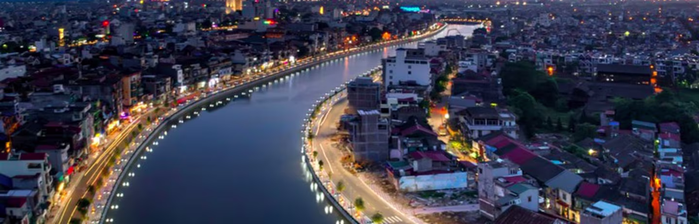 Panoramic view of Hai Phong city from above
