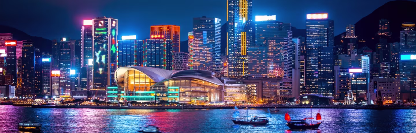 Night view of Hong Kong