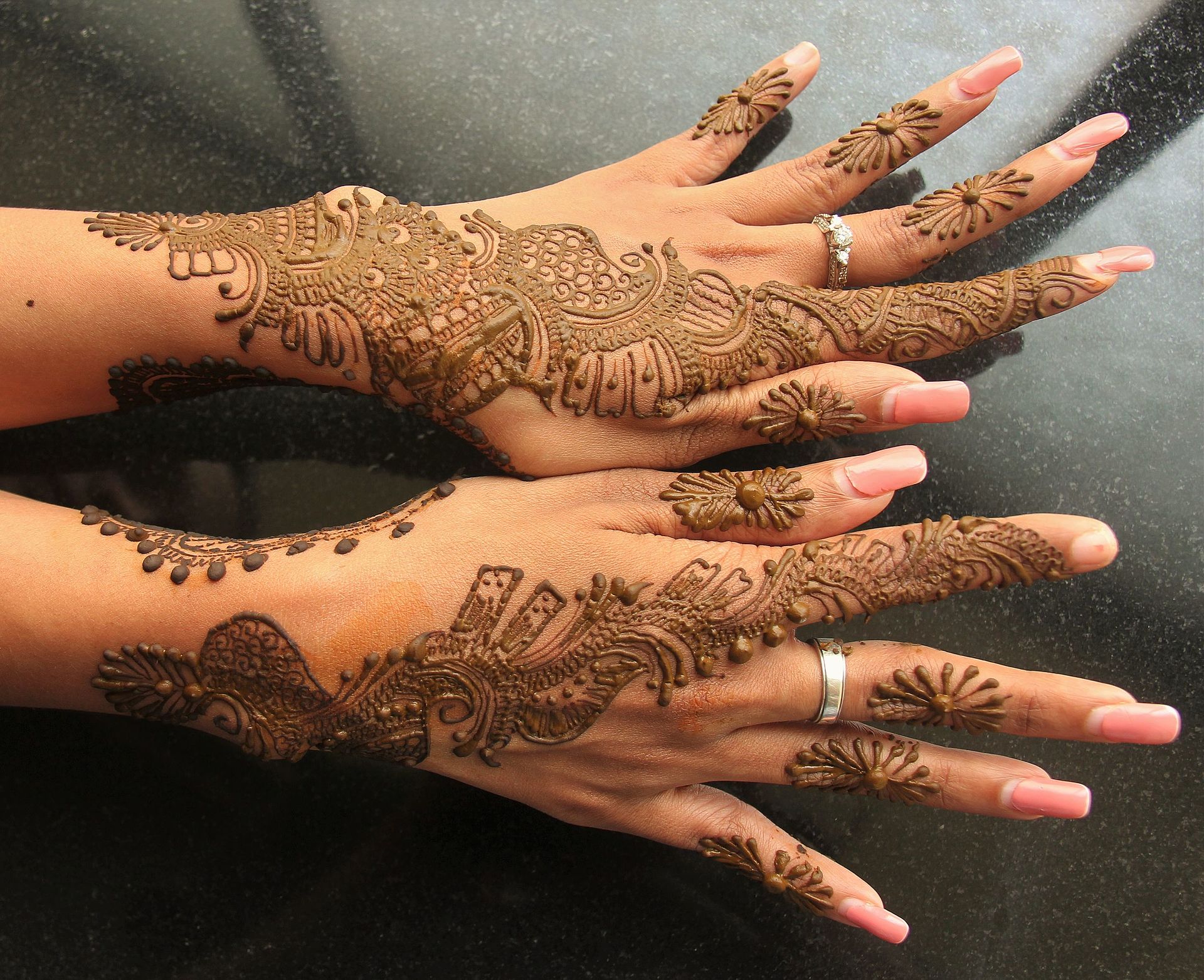 Henna tattoo on hands