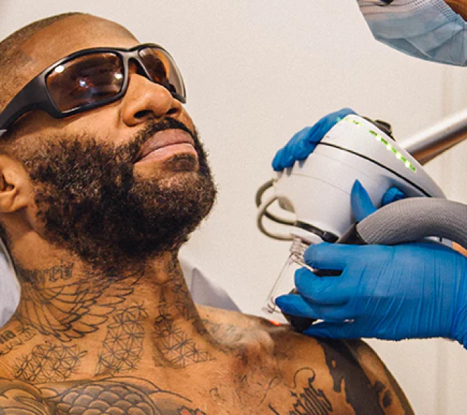 Laser tattoo removal treatments suitable for all skin types.