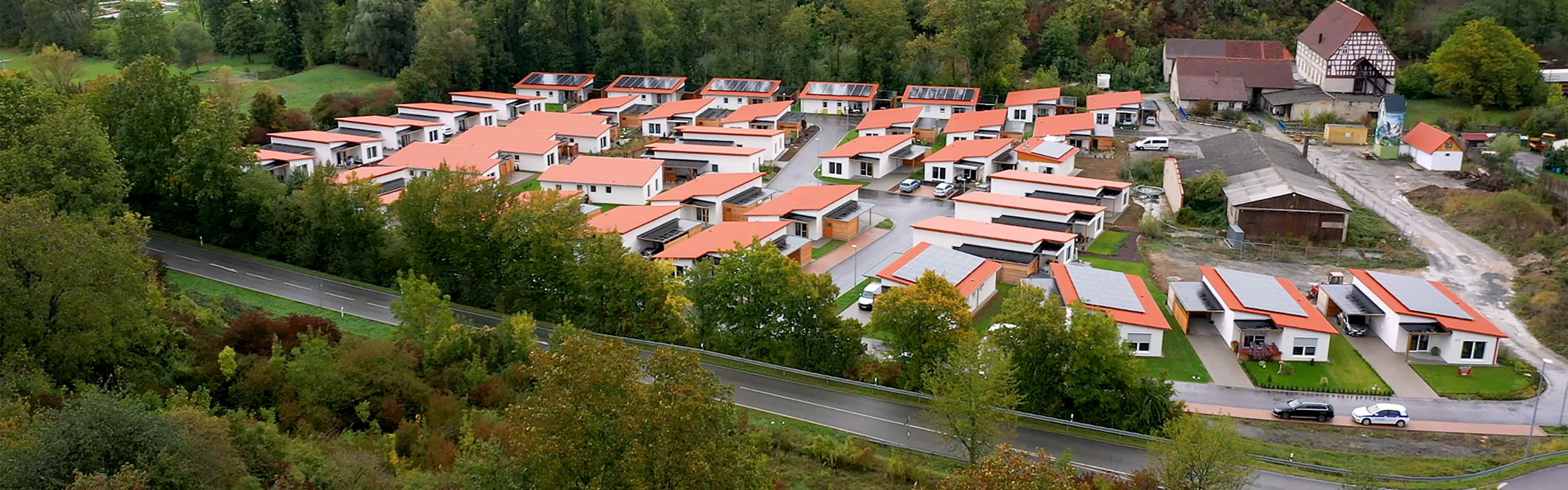 Drohnenaufnahme des Quartiers Flehingen