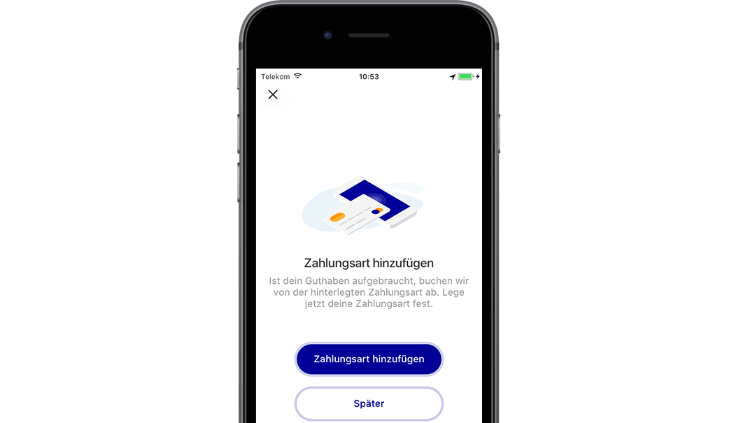 EnBW mobilityplus App: Zahlungsart in der App hinterlegen