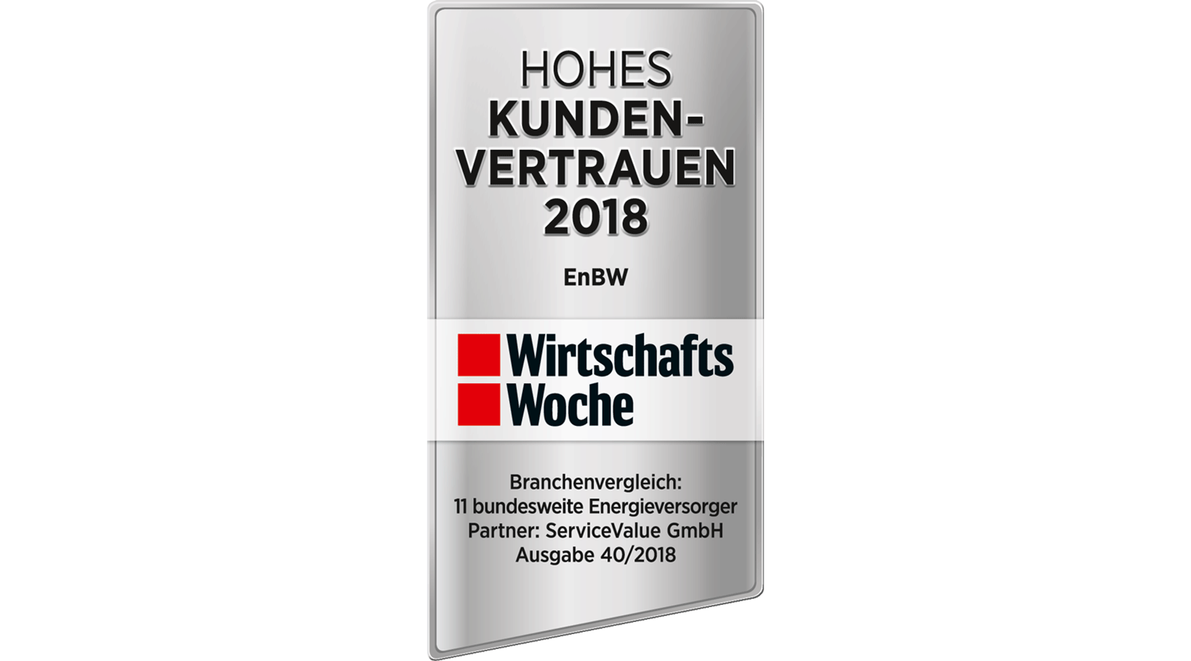 Der Brachenvergleich der Witschaftswoche zeigt: Die EnBW genießt hohes Kundenvertrauen