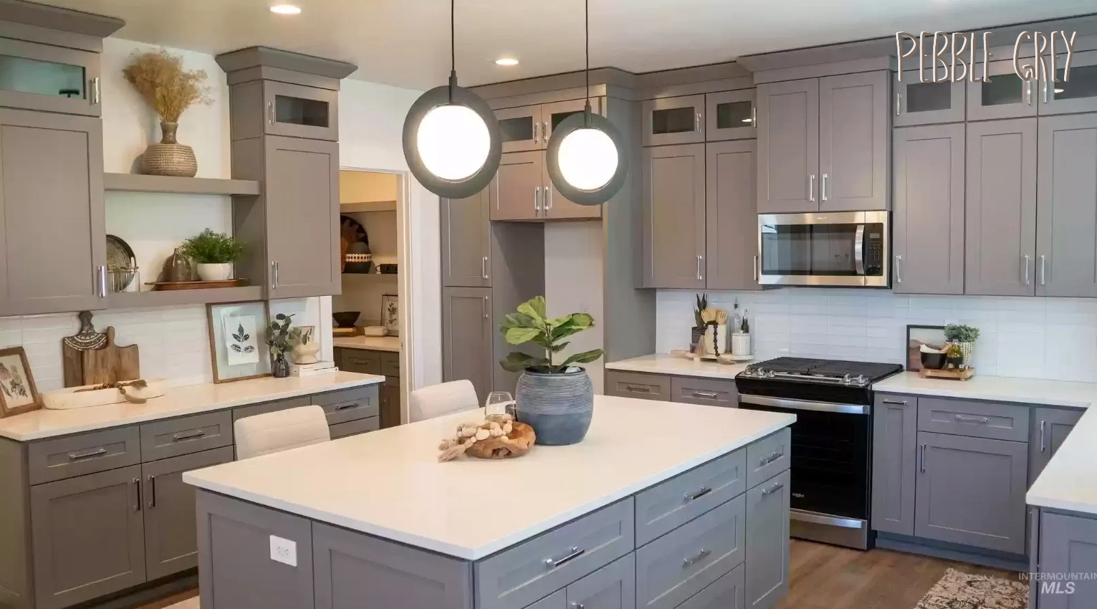 pebble grey kitchen cabinet