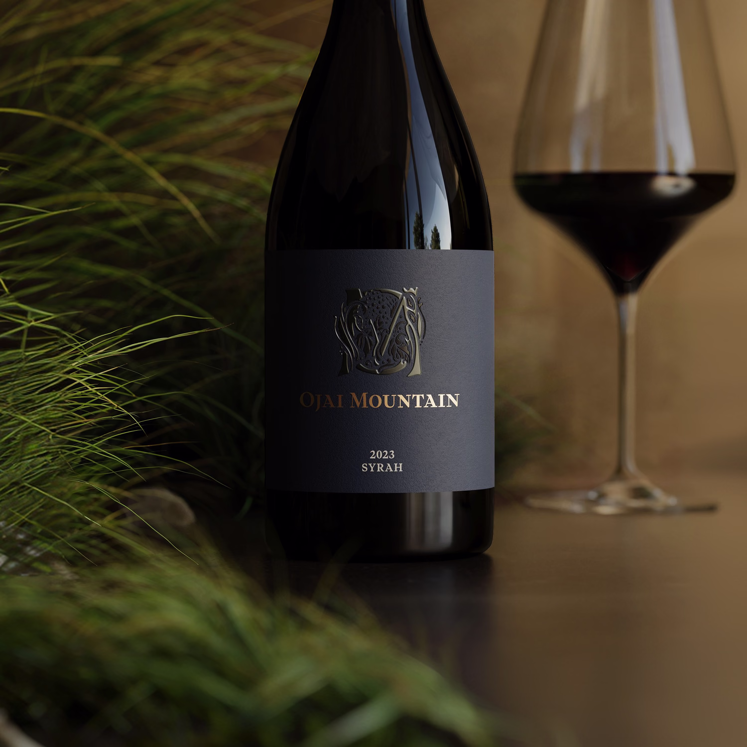Ojai Mountain Syrah: Cool-Climate Rhône-Style Wine Ojai Mountain 2022 Syrah poured above the 2,800-foot vineyard hillside