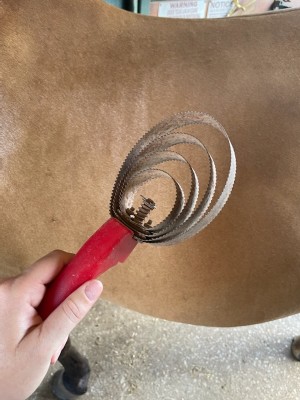 metal curry shedding blade for horses