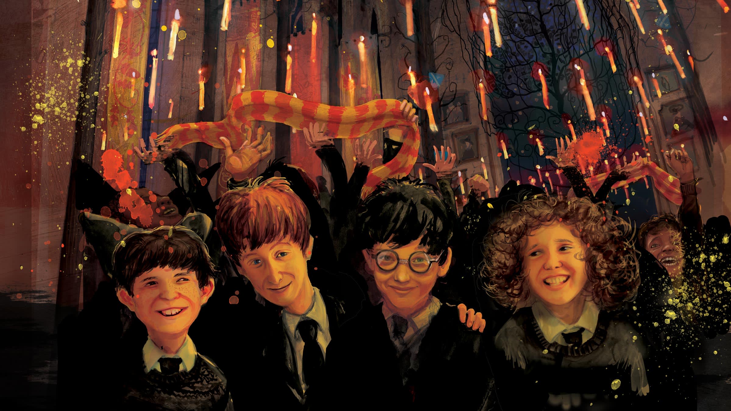 illustration-harry-ron-hermione-great-hall-feast-candles-image