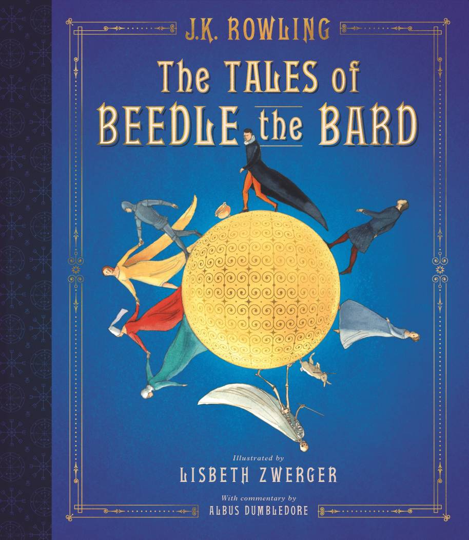 Scholastic's cover for The Tales of Beedle the Bard - Illustrated Edition. Artwork by Elsbeth Zwerger.