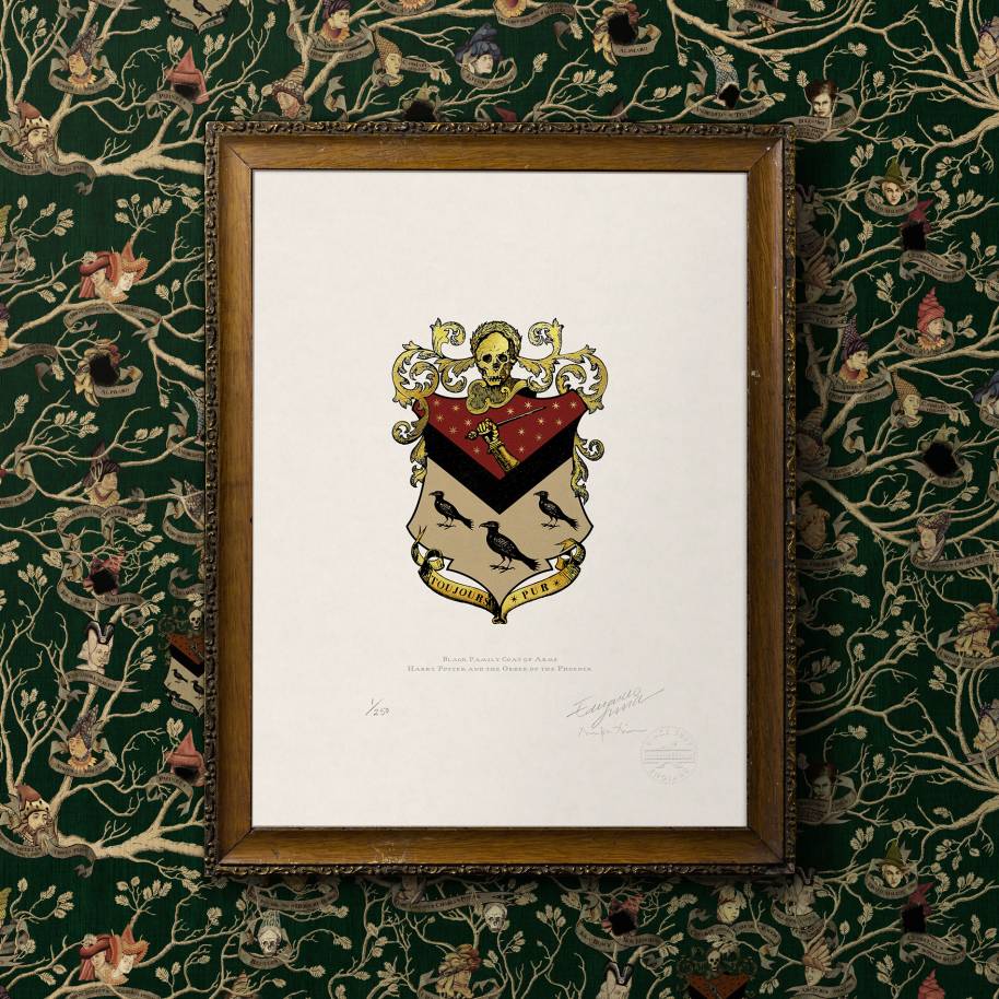 MinaLima-black-family-tapestry-coat-of-arms-lifestyle