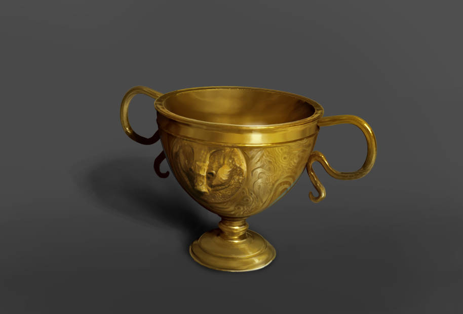 Illustration of Helga Hufflepuff's cup
