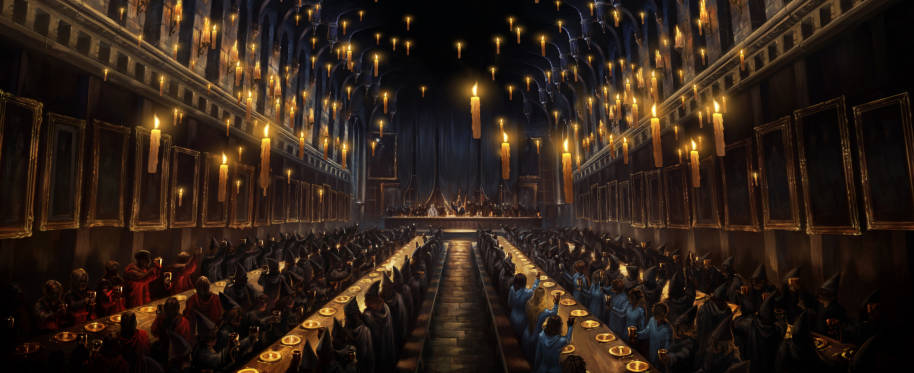 The students mourn Cedric Diggory's death in the Great Hall