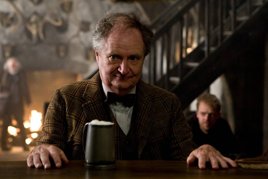 Professor Slughorn with a Butterbeer at the Three Broomsticks