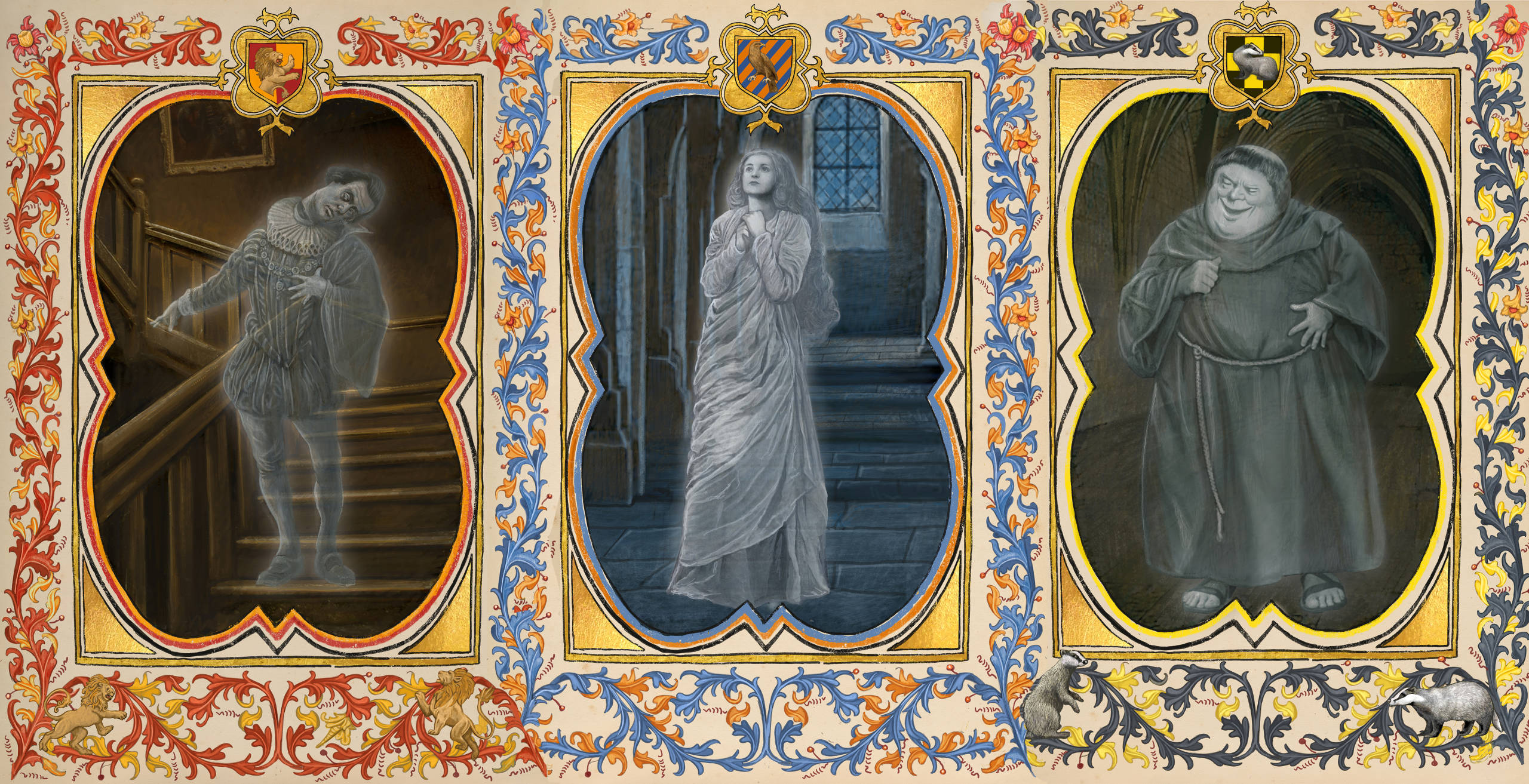 Hero image from the Hogwarts Ghosts portrait feature